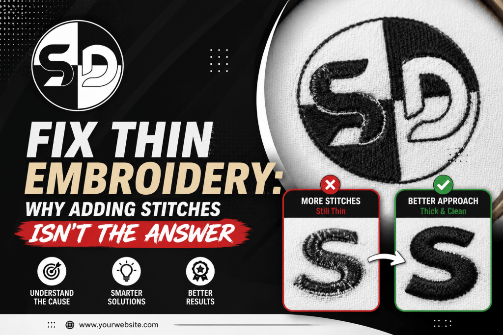 Fix Thin Embroidery: Why Adding Stitches Isn’t the Answer