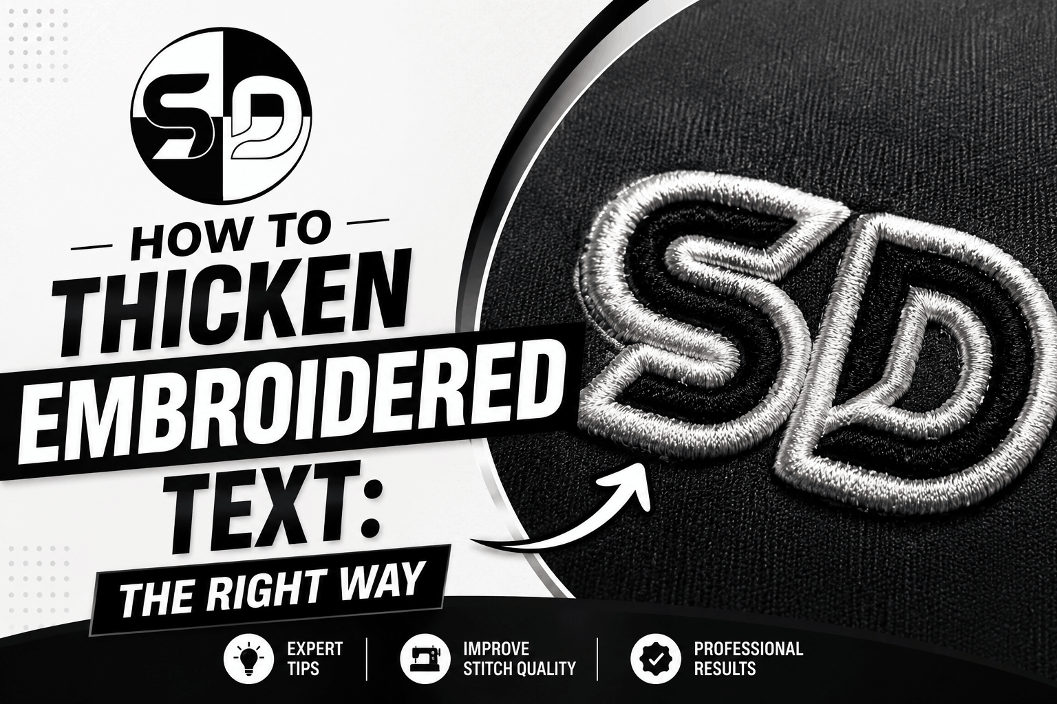 How to Thicken Embroidered Text: The Right Way